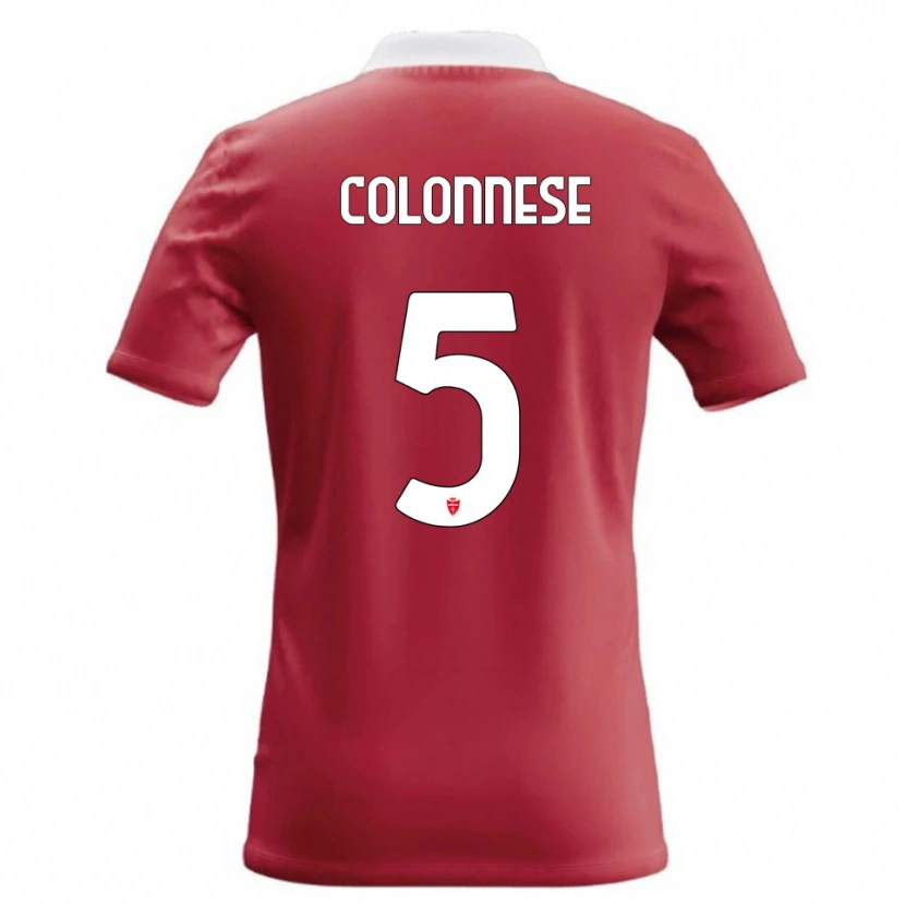Danxen Niño Camiseta Lorenzo Colonnese #5 Rojo Blanco 1ª Equipación 2026/27 La Camisa México