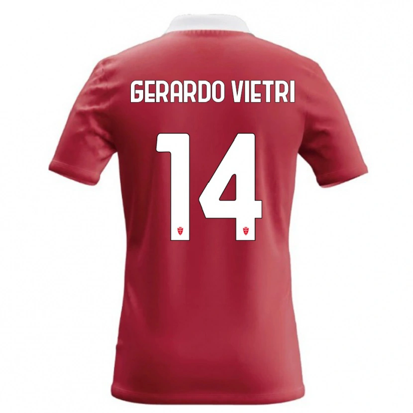 Danxen Niño Camiseta Alessandro Gerardo Vietri #14 Rojo Blanco 1ª Equipación 2026/27 La Camisa México
