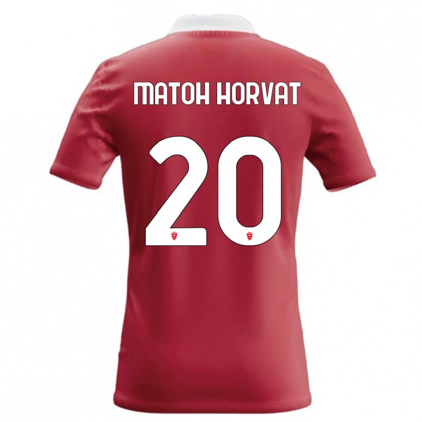 Danxen Niño Camiseta Liam Matoh Horvat #20 Rojo Blanco 1ª Equipación 2026/27 La Camisa México