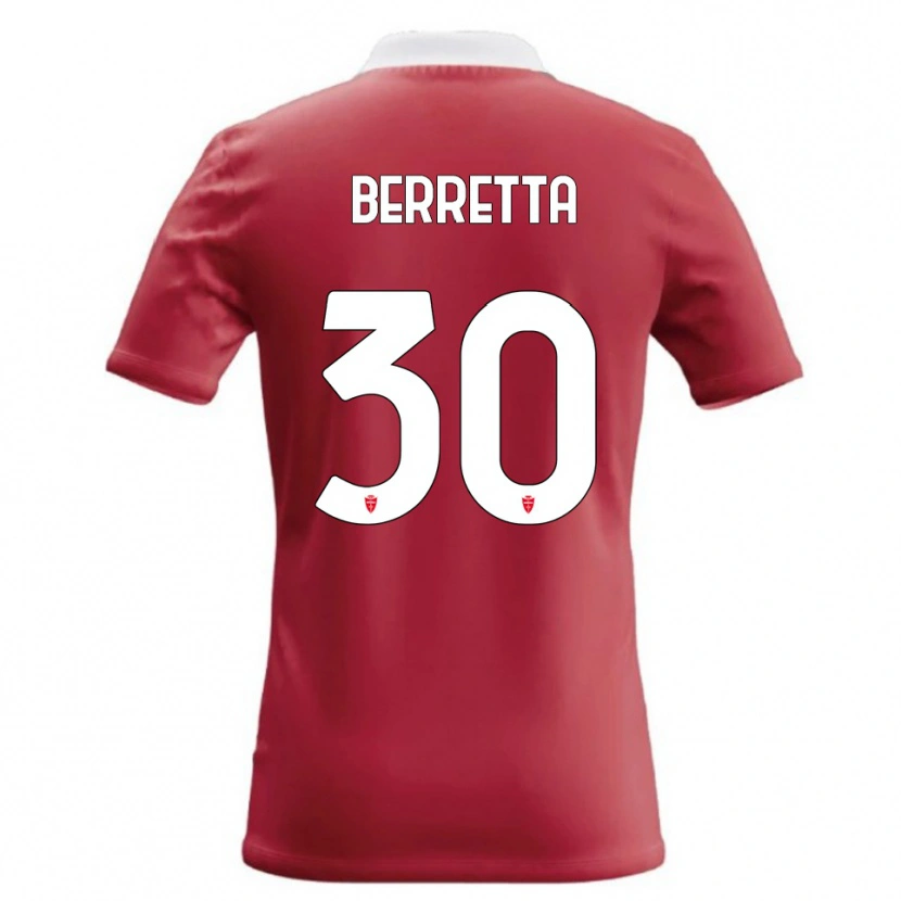 Danxen Niño Camiseta Alessandro Berretta #30 Rojo Blanco 1ª Equipación 2026/27 La Camisa México