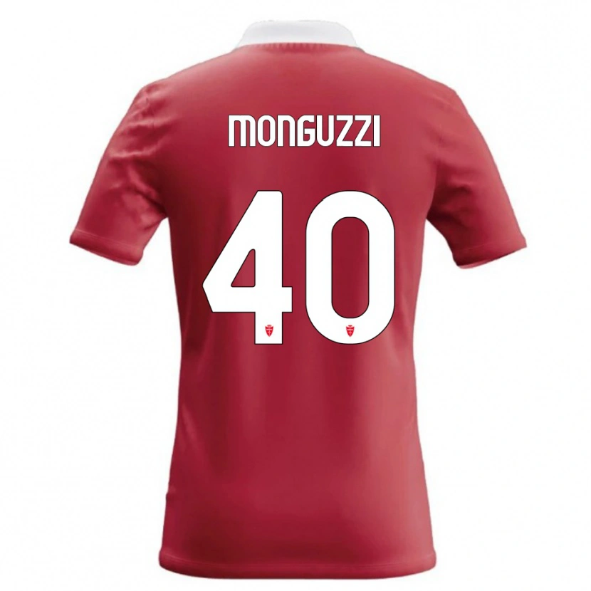 Danxen Niño Camiseta Filippo Monguzzi #40 Rojo Blanco 1ª Equipación 2026/27 La Camisa México