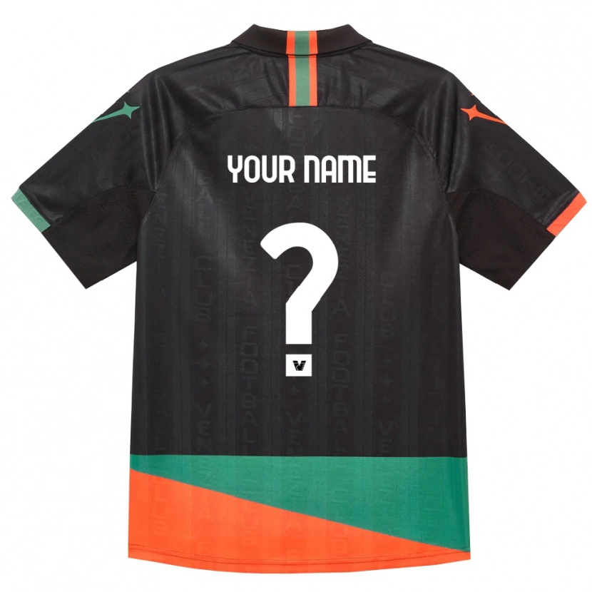 Danxen Niño Camiseta Su Nombre #0 Negro Naranja Verde 1ª Equipación 2026/27 La Camisa México