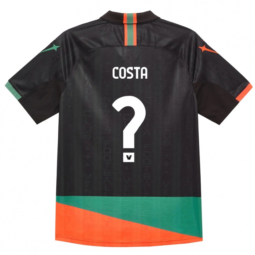 Danxen Niño Camiseta Ludovico Costa #0 Negro Naranja Verde 1ª Equipación 2026/27 La Camisa México