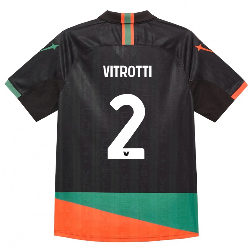 Danxen Niño Camiseta Matteo Vitrotti #2 Negro Naranja Verde 1ª Equipación 2026/27 La Camisa México