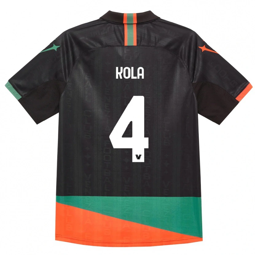 Danxen Niño Camiseta Davide Kola #4 Negro Naranja Verde 1ª Equipación 2026/27 La Camisa México