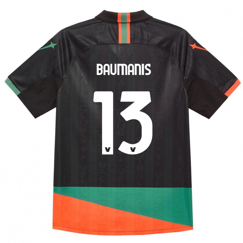 Danxen Niño Camiseta Kristofers Baumanis #13 Negro Naranja Verde 1ª Equipación 2026/27 La Camisa México