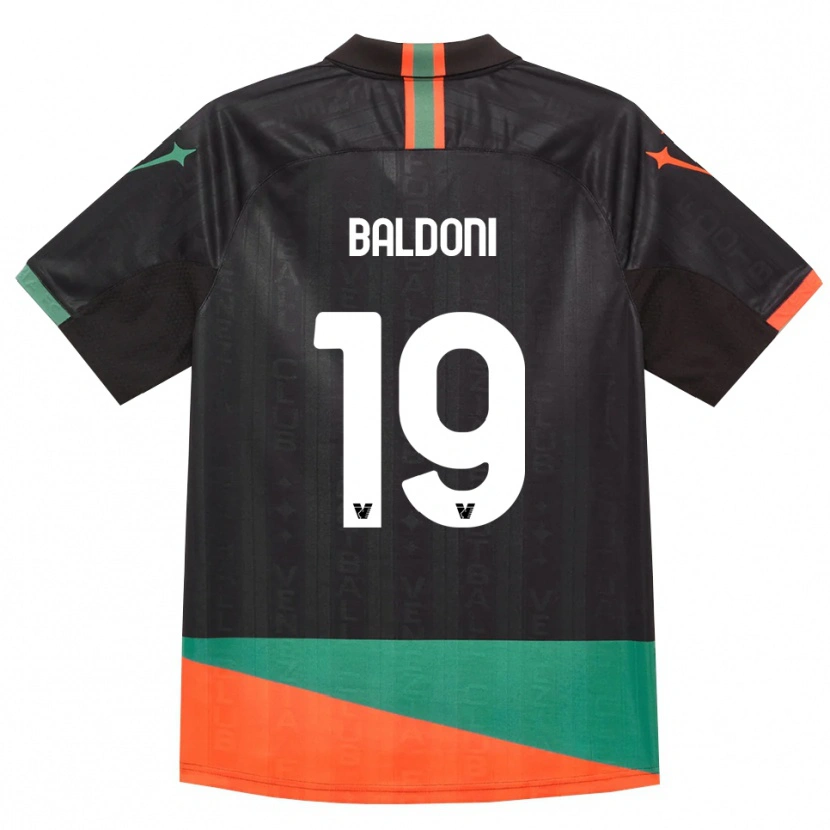 Danxen Niño Camiseta Edoardo Baldoni #19 Negro Naranja Verde 1ª Equipación 2026/27 La Camisa México