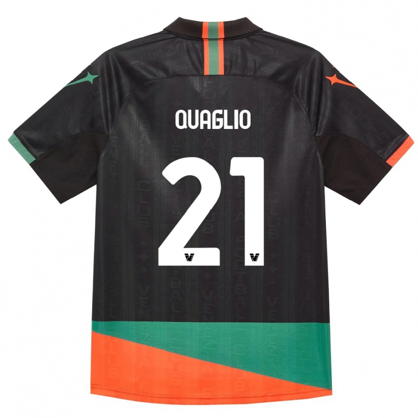 Danxen Niño Camiseta Anna Quaglio #21 Negro Naranja Verde 1ª Equipación 2026/27 La Camisa México