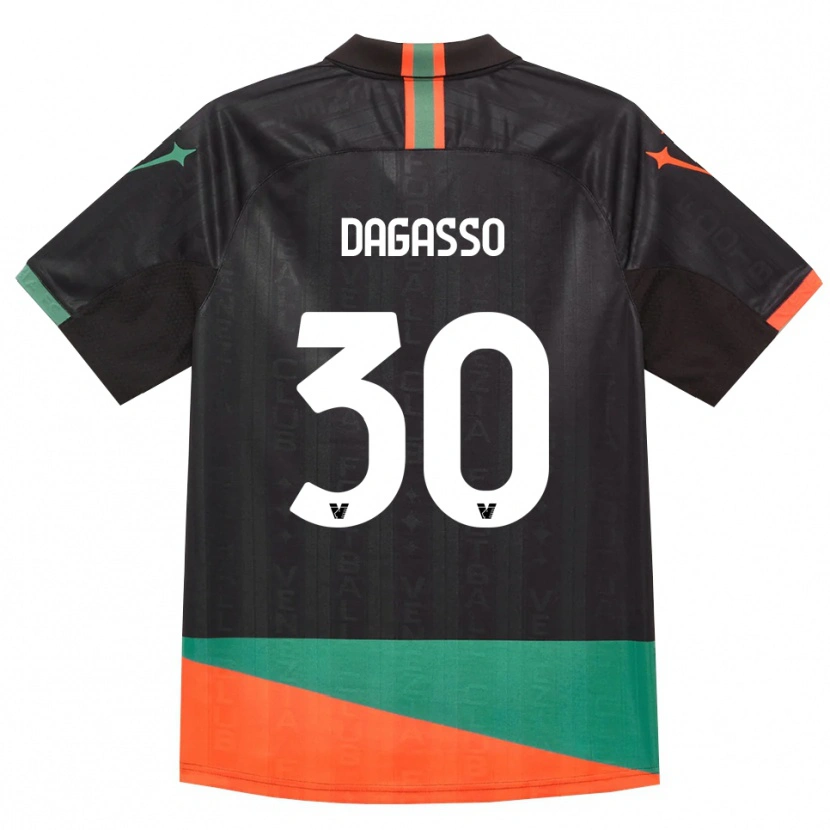 Danxen Niño Camiseta Matteo Dagasso #30 Negro Naranja Verde 1ª Equipación 2026/27 La Camisa México