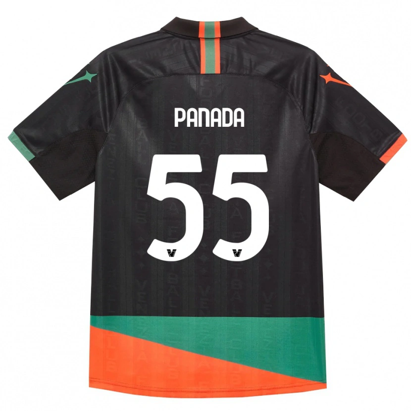 Danxen Niño Camiseta Simone Panada #55 Negro Naranja Verde 1ª Equipación 2026/27 La Camisa México
