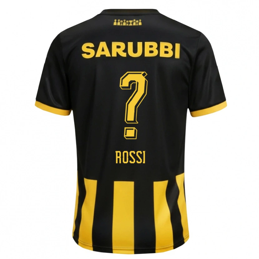 Danxen Niño Camiseta Nicolás Rossi #0 Negro Amarillo 1ª Equipación 2026/27 La Camisa México
