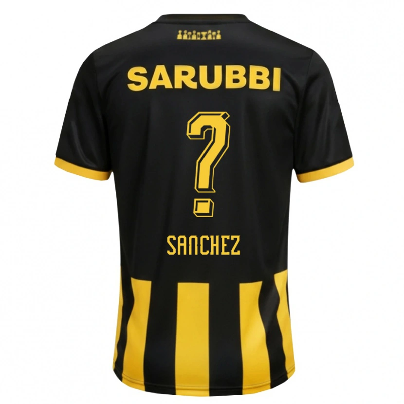 Danxen Niño Camiseta Juan Sanchez #0 Negro Amarillo 1ª Equipación 2026/27 La Camisa México