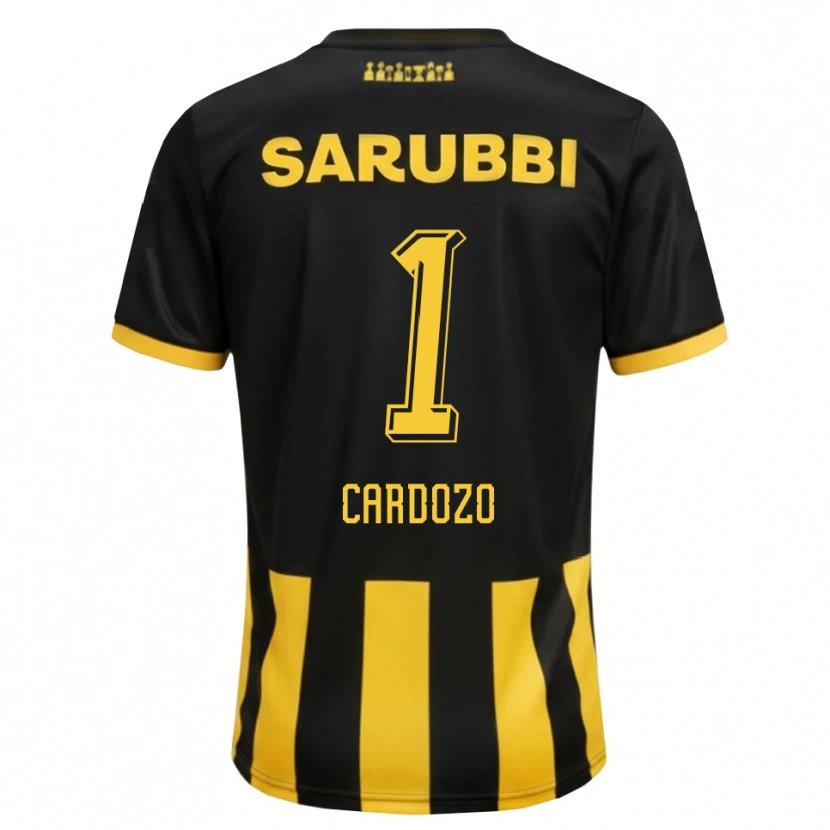 Danxen Niño Camiseta Thiago Cardozo #1 Negro Amarillo 1ª Equipación 2026/27 La Camisa México