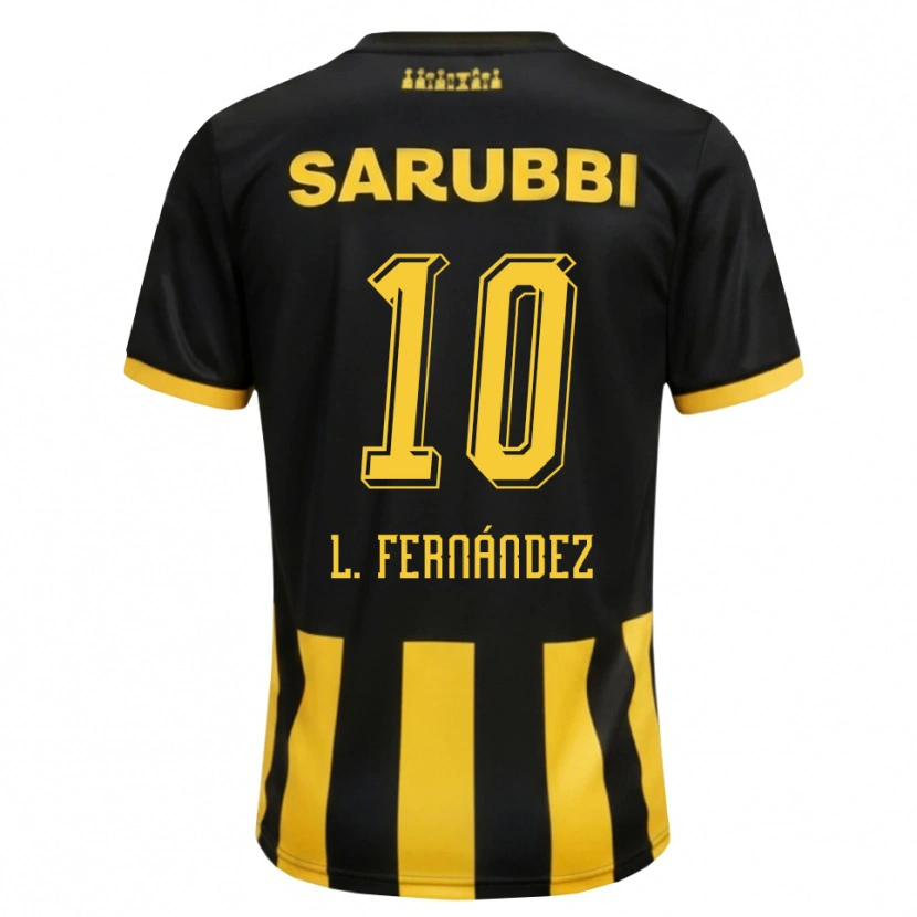 Danxen Niño Camiseta Leonardo Fernández #10 Negro Amarillo 1ª Equipación 2026/27 La Camisa México