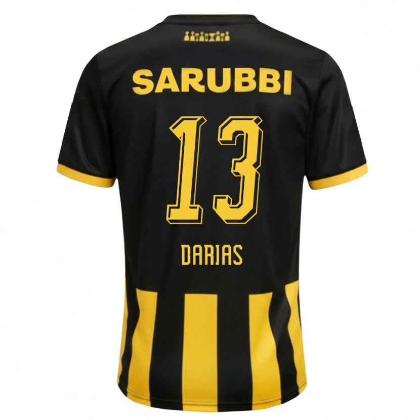 Danxen Niño Camiseta Eduardo Darias #13 Negro Amarillo 1ª Equipación 2026/27 La Camisa México