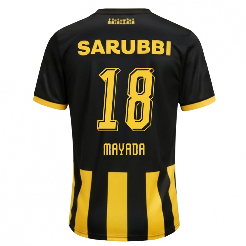 Danxen Niño Camiseta Camilo Mayada #18 Negro Amarillo 1ª Equipación 2026/27 La Camisa México