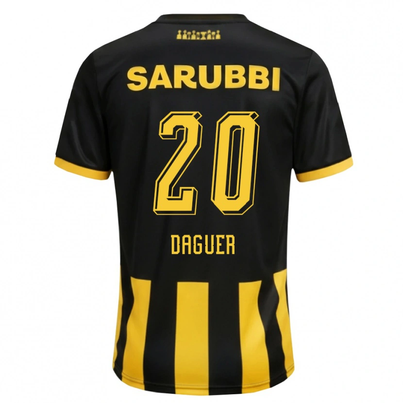 Danxen Niño Camiseta Julio Daguer #20 Negro Amarillo 1ª Equipación 2026/27 La Camisa México