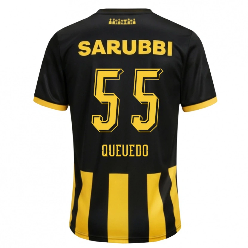 Danxen Niño Camiseta Juan Quevedo #55 Negro Amarillo 1ª Equipación 2026/27 La Camisa México