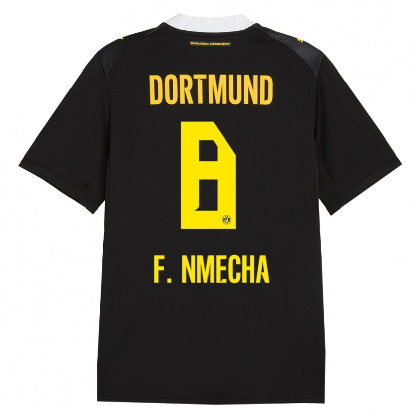 Danxen Niño Camiseta Felix Nmecha #8 Negro Rojo Amarillo 2ª Equipación 2026/27 La Camisa México