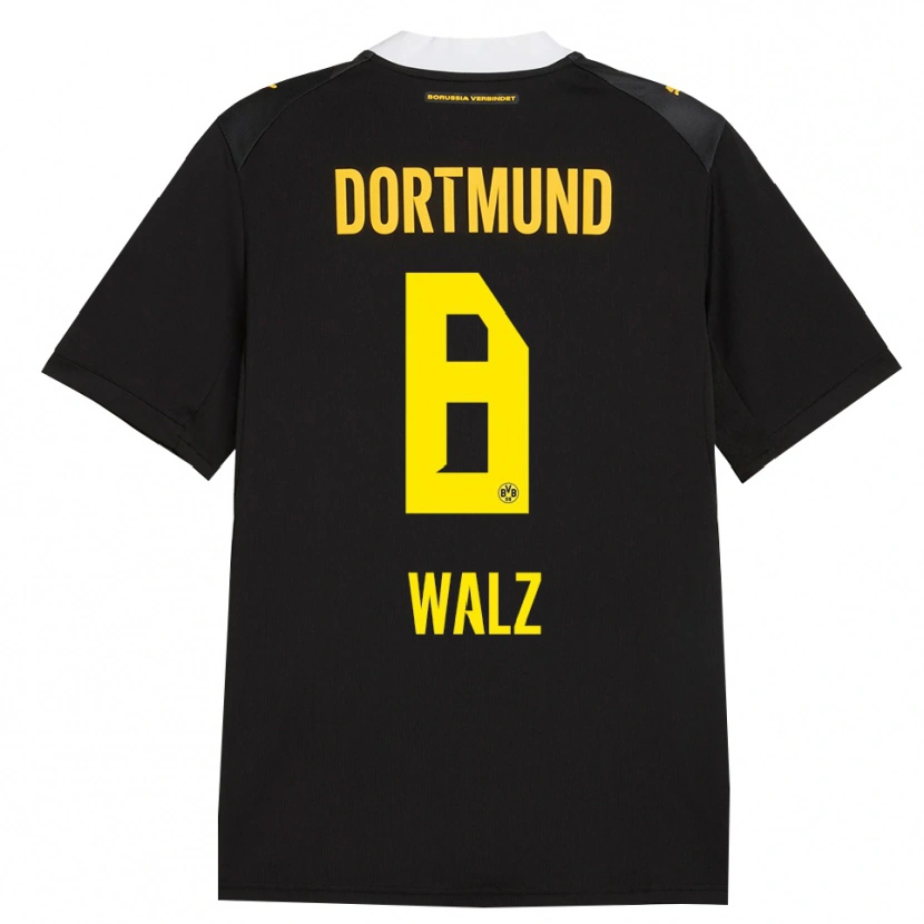Danxen Niño Camiseta Vasco Walz #8 Negro Rojo Amarillo 2ª Equipación 2026/27 La Camisa México