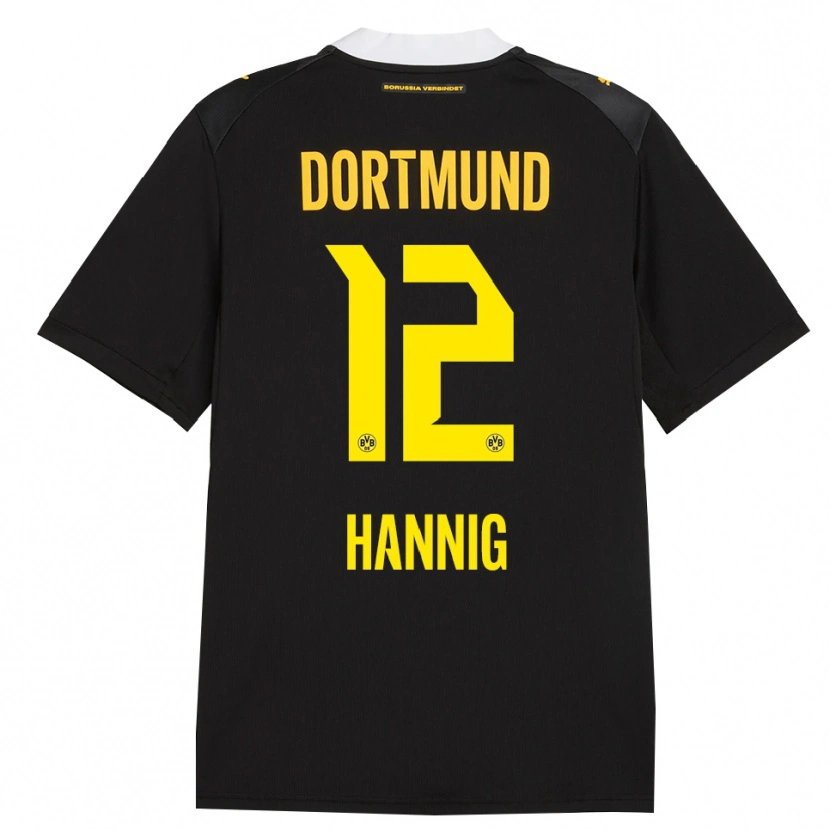 Danxen Niño Camiseta Paul Hannig #12 Negro Rojo Amarillo 2ª Equipación 2026/27 La Camisa México