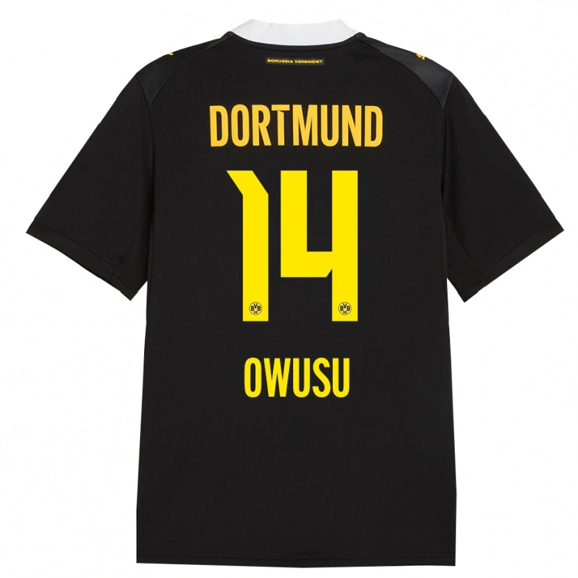 Danxen Niño Camiseta Nathanael Owusu #14 Negro Rojo Amarillo 2ª Equipación 2026/27 La Camisa México