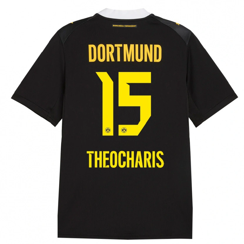 Danxen Niño Camiseta Elefterios Theocharis #15 Negro Rojo Amarillo 2ª Equipación 2026/27 La Camisa México