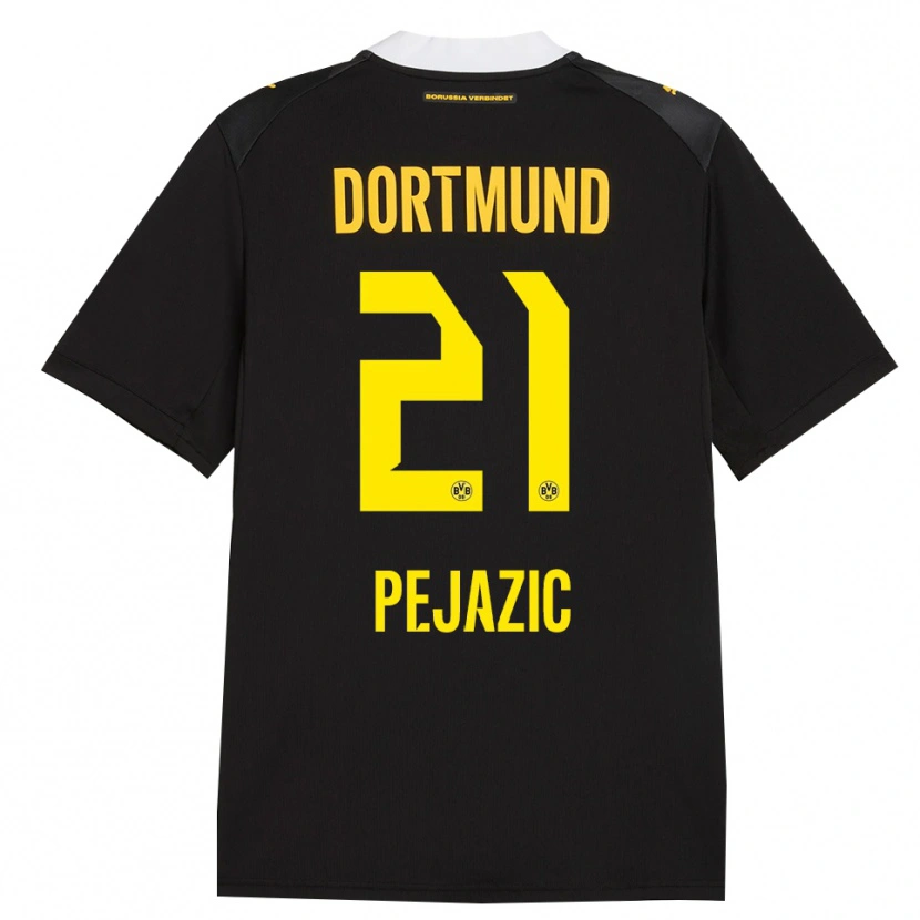 Danxen Niño Camiseta Mario Pejazic #21 Negro Rojo Amarillo 2ª Equipación 2026/27 La Camisa México