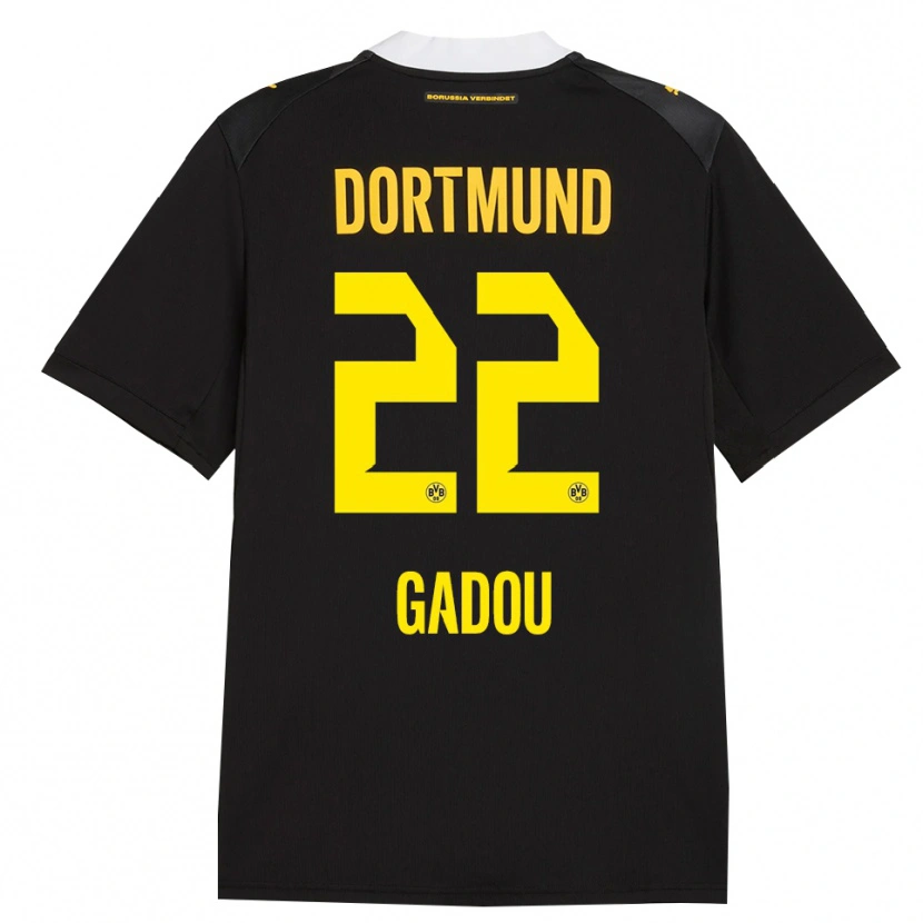 Danxen Niño Camiseta Joane Gadou #22 Negro Rojo Amarillo 2ª Equipación 2026/27 La Camisa México
