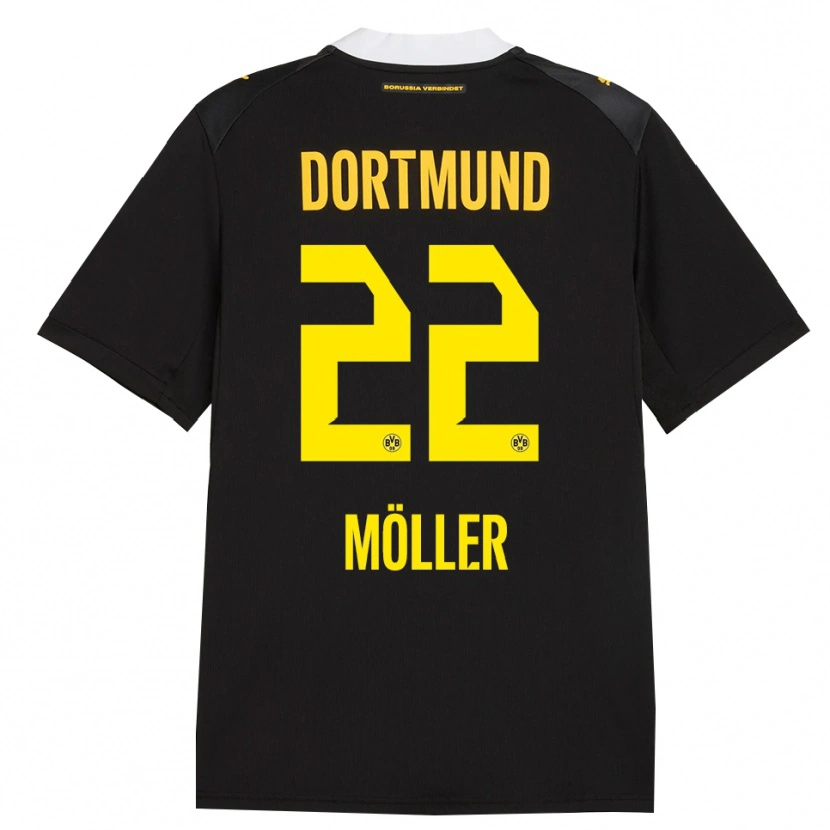 Danxen Niño Camiseta Paul Möller #22 Negro Rojo Amarillo 2ª Equipación 2026/27 La Camisa México