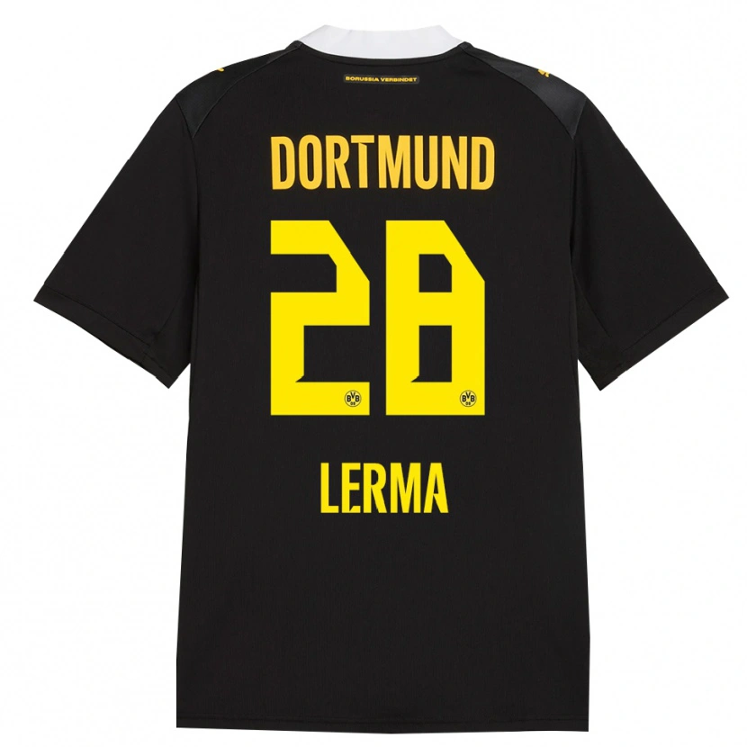 Danxen Niño Camiseta Justin Lerma #28 Negro Rojo Amarillo 2ª Equipación 2026/27 La Camisa México