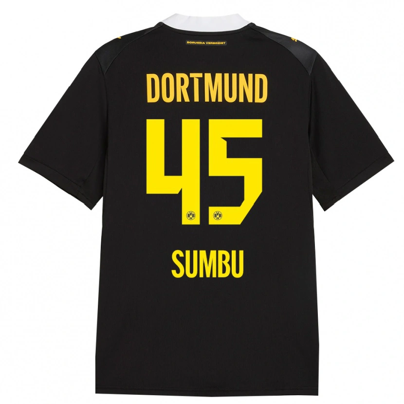 Danxen Niño Camiseta Daniel Sumbu #45 Negro Rojo Amarillo 2ª Equipación 2026/27 La Camisa México
