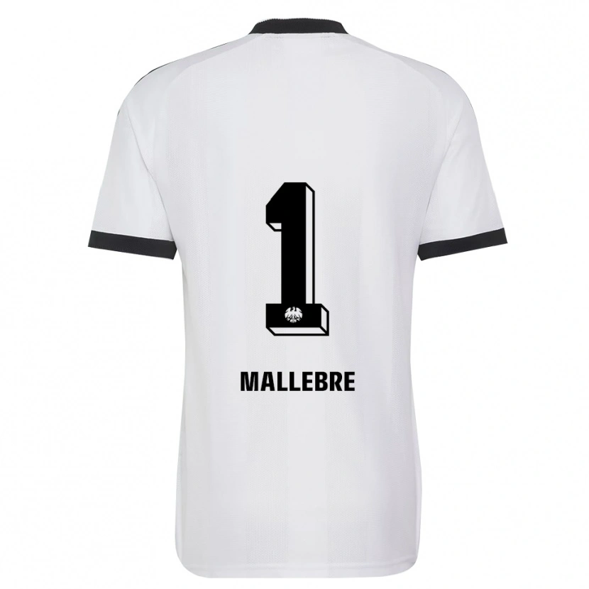 Danxen Niño Camiseta Aaron Mallebre #1 Blanco Negro 2ª Equipación 2026/27 La Camisa México