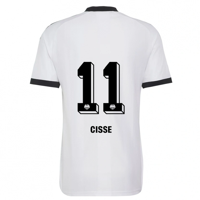 Danxen Niño Camiseta Cherif Cisse #11 Blanco Negro 2ª Equipación 2026/27 La Camisa México