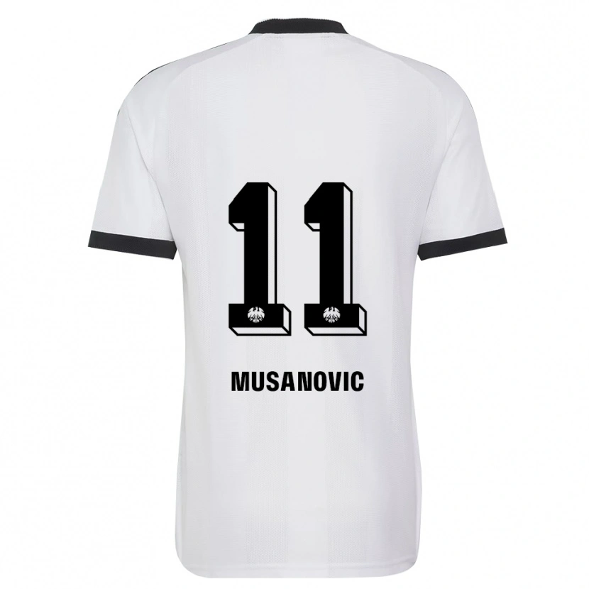 Danxen Niño Camiseta Haris Musanovic #11 Blanco Negro 2ª Equipación 2026/27 La Camisa México