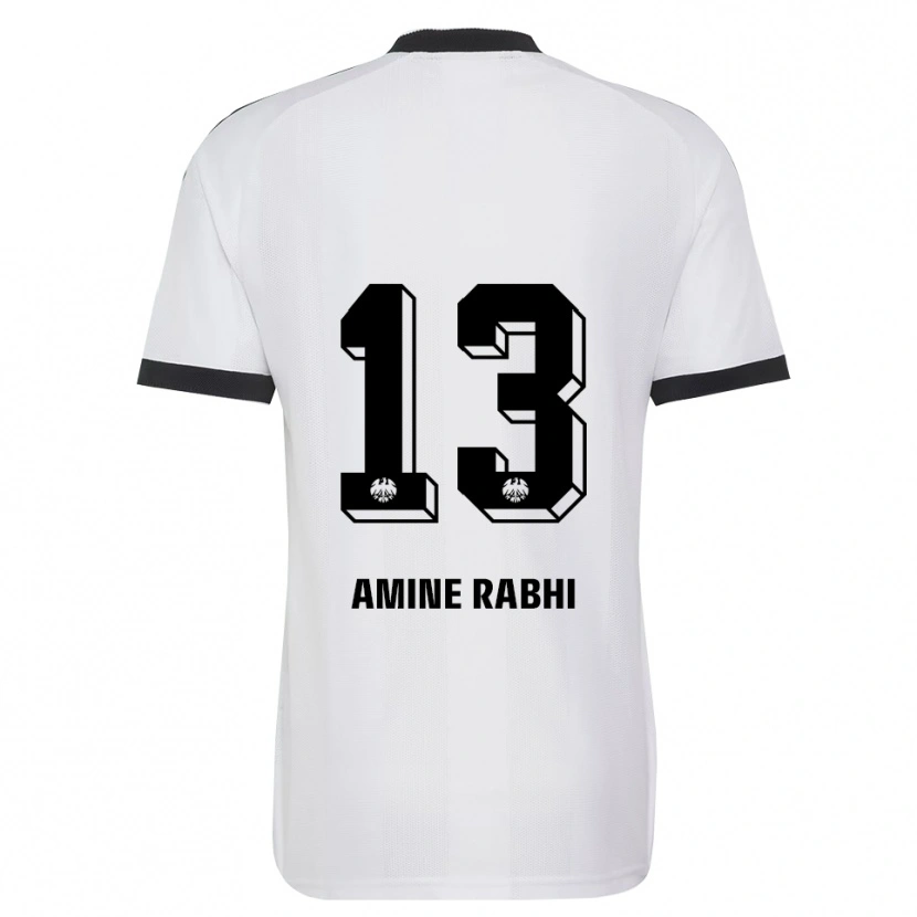 Danxen Niño Camiseta Mohamed Amine Rabhi #13 Blanco Negro 2ª Equipación 2026/27 La Camisa México
