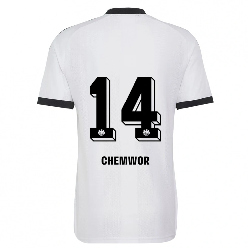 Danxen Niño Camiseta Sadiki Chemwor #14 Blanco Negro 2ª Equipación 2026/27 La Camisa México