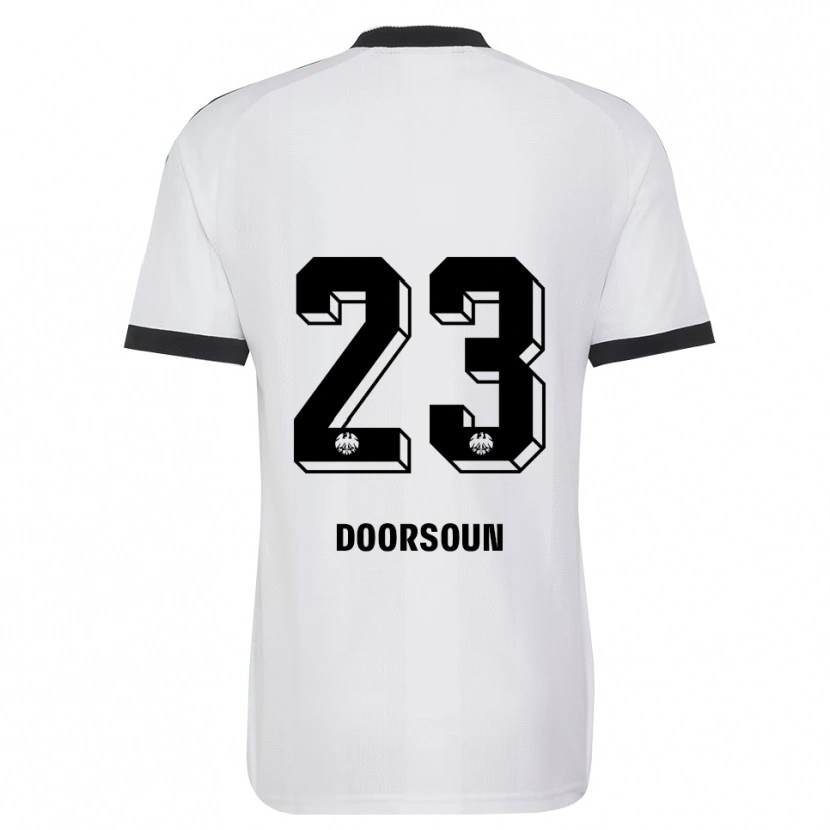 Danxen Niño Camiseta Sara Doorsoun-Khajeh #23 Blanco Negro 2ª Equipación 2026/27 La Camisa México