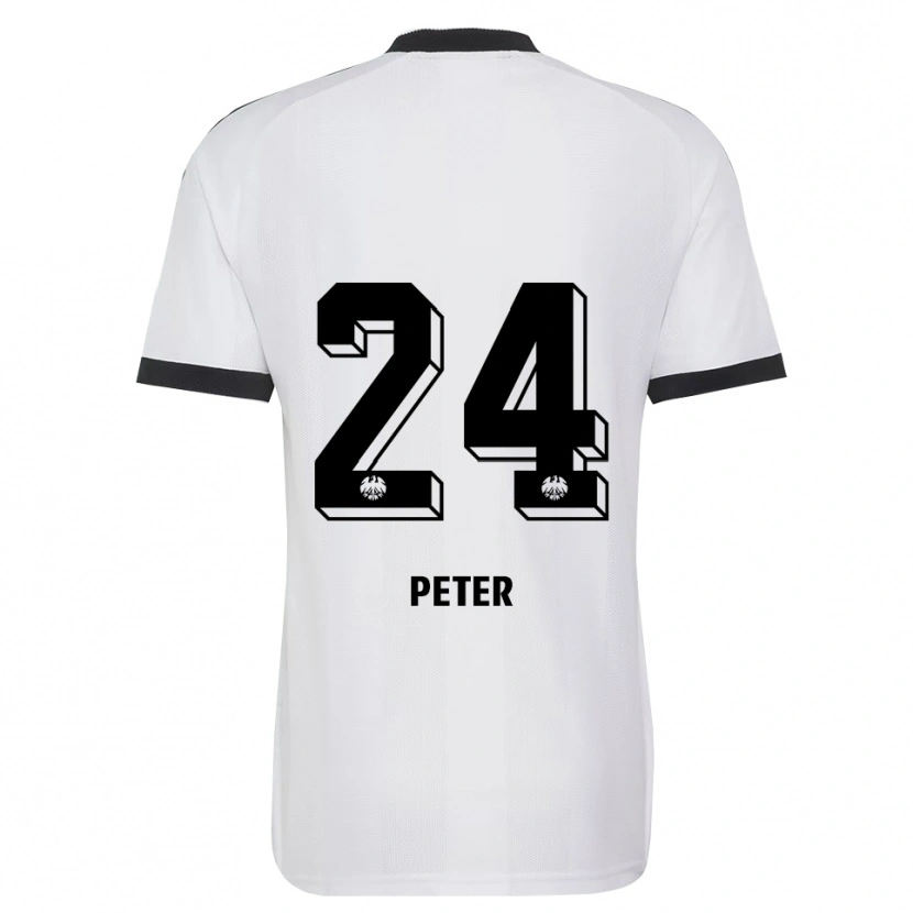 Danxen Niño Camiseta Nicolas Peter #24 Blanco Negro 2ª Equipación 2026/27 La Camisa México