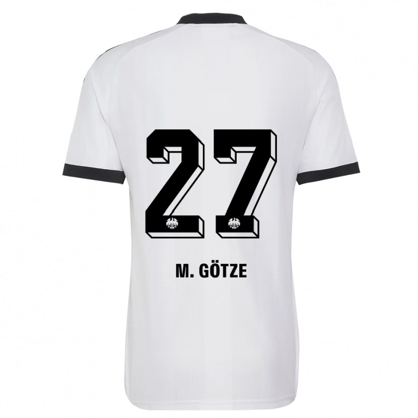 Danxen Niño Camiseta Mario Götze #27 Blanco Negro 2ª Equipación 2026/27 La Camisa México