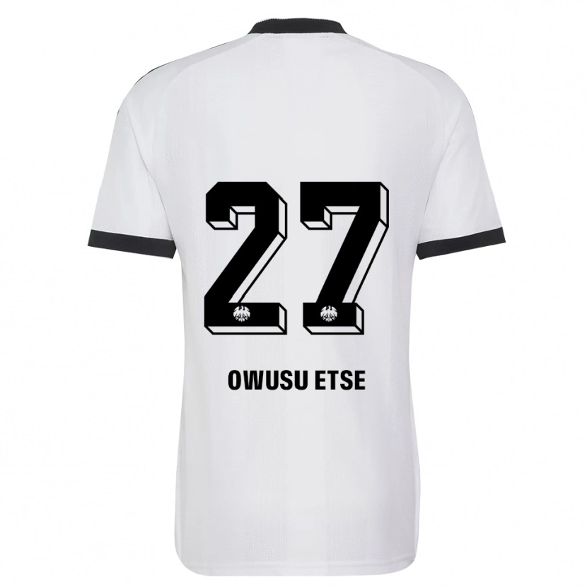 Danxen Niño Camiseta Collin Owusu Etse #27 Blanco Negro 2ª Equipación 2026/27 La Camisa México
