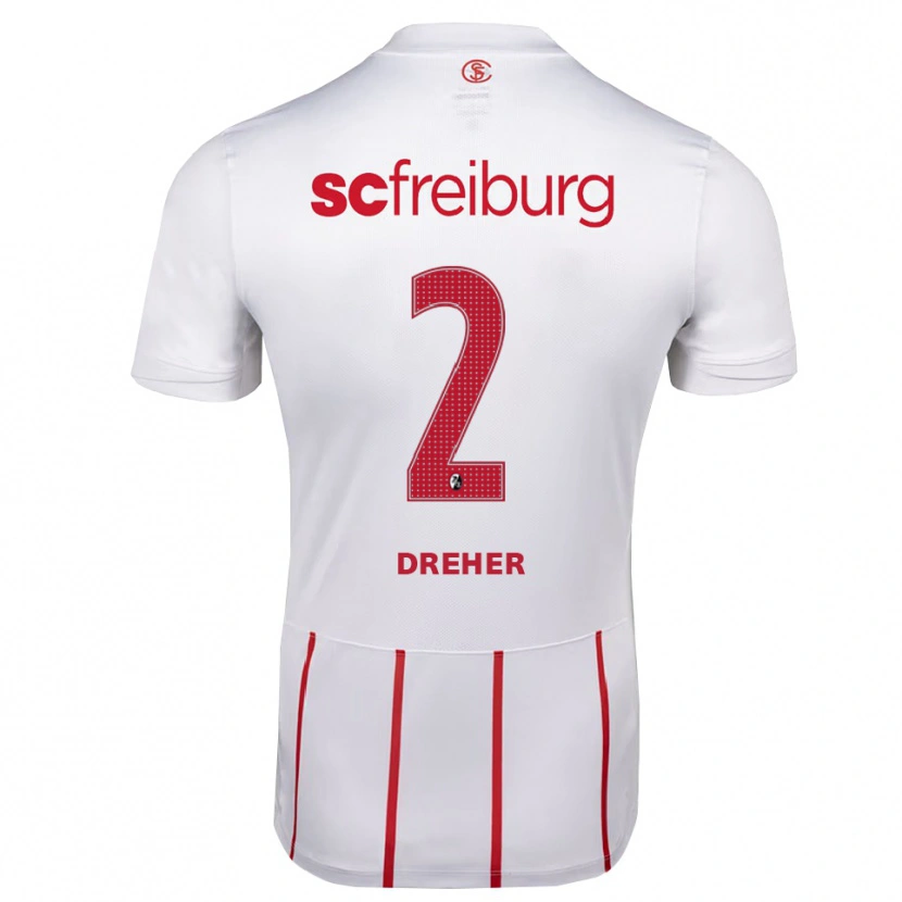 Danxen Niño Camiseta Cedric Dreher #2 Blanco Rojo Amarillo 2ª Equipación 2026/27 La Camisa México