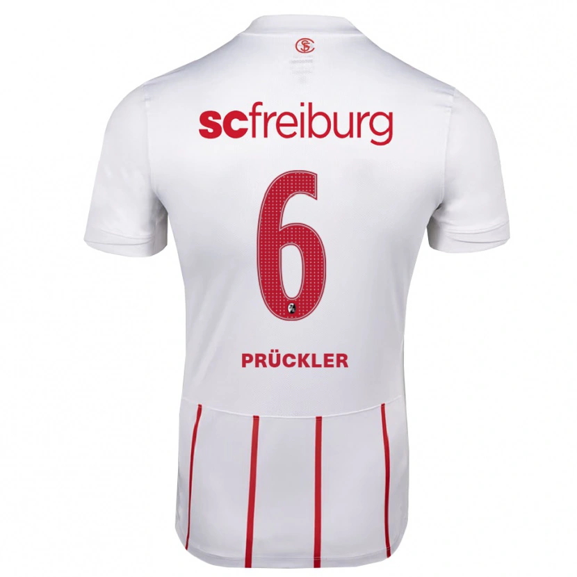 Danxen Niño Camiseta Moritz Prückler #6 Blanco Rojo Amarillo 2ª Equipación 2026/27 La Camisa México