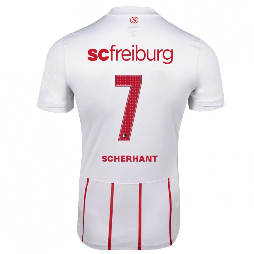 Danxen Niño Camiseta Derry Scherhant #7 Blanco Rojo Amarillo 2ª Equipación 2026/27 La Camisa México