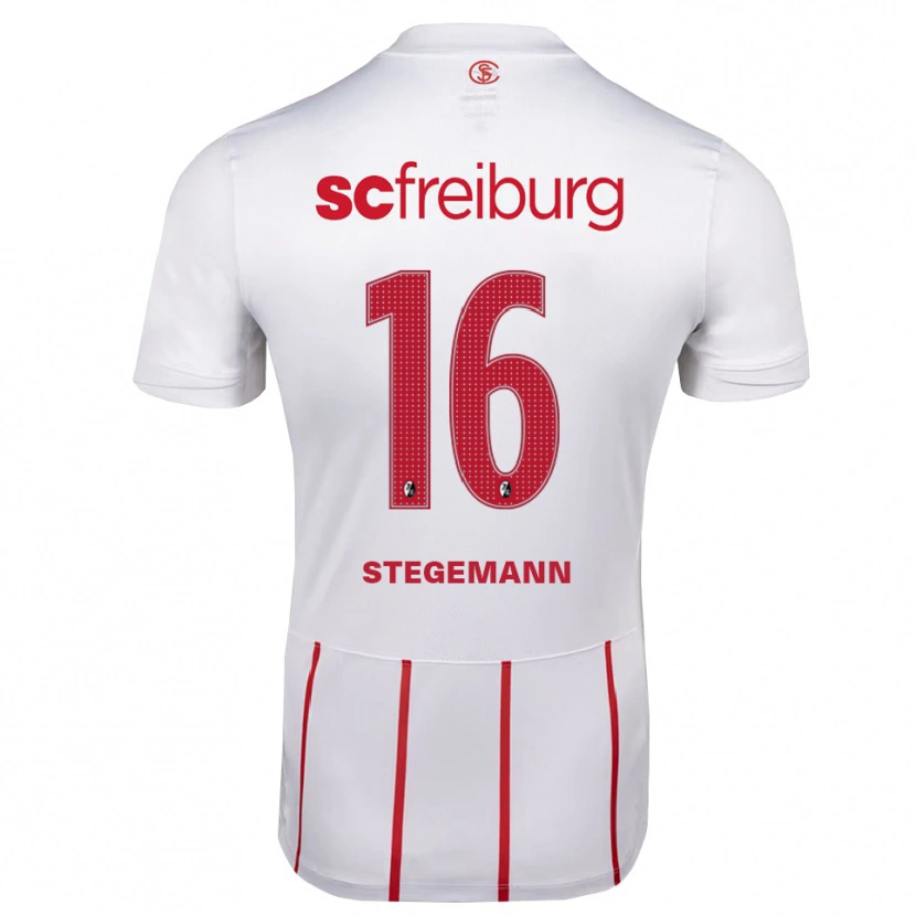 Danxen Niño Camiseta Greta Stegemann #16 Blanco Rojo Amarillo 2ª Equipación 2026/27 La Camisa México