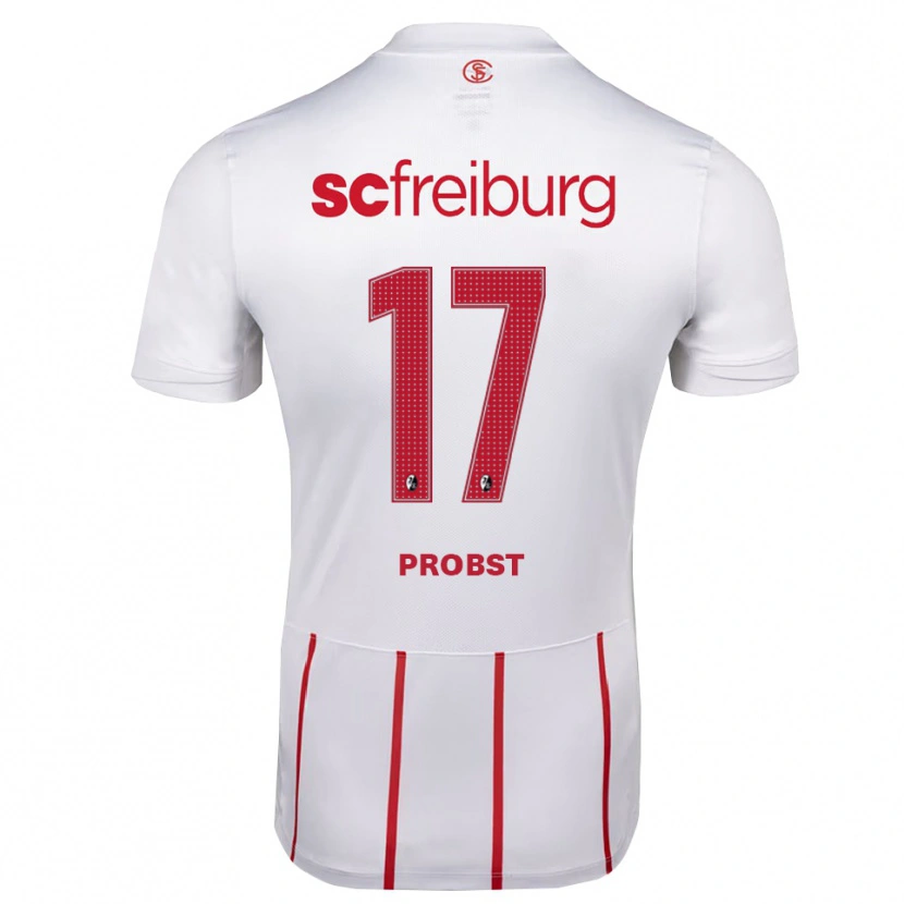 Danxen Niño Camiseta Steven Probst #17 Blanco Rojo Amarillo 2ª Equipación 2026/27 La Camisa México