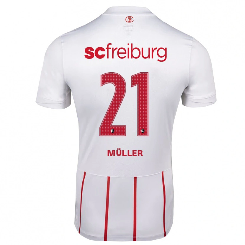 Danxen Niño Camiseta Florian Müller #21 Blanco Rojo Amarillo 2ª Equipación 2026/27 La Camisa México
