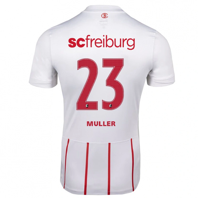 Danxen Niño Camiseta Marie Müller #23 Blanco Rojo Amarillo 2ª Equipación 2026/27 La Camisa México