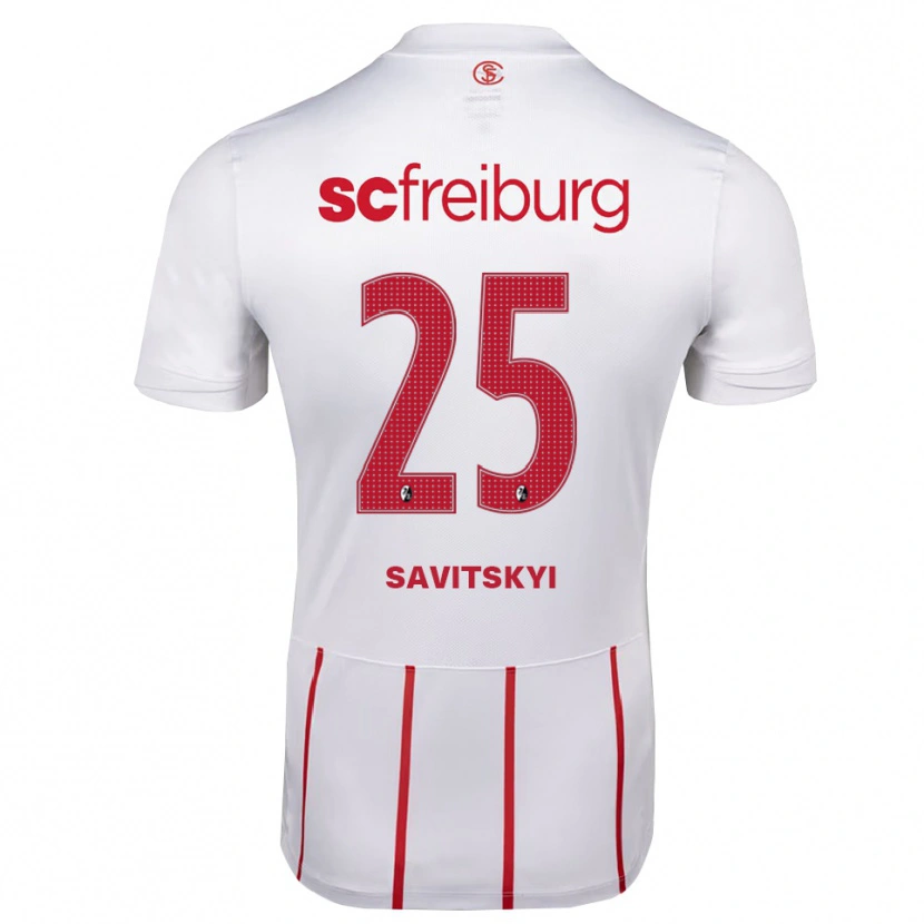 Danxen Niño Camiseta Kiril Savitskyi #25 Blanco Rojo Amarillo 2ª Equipación 2026/27 La Camisa México