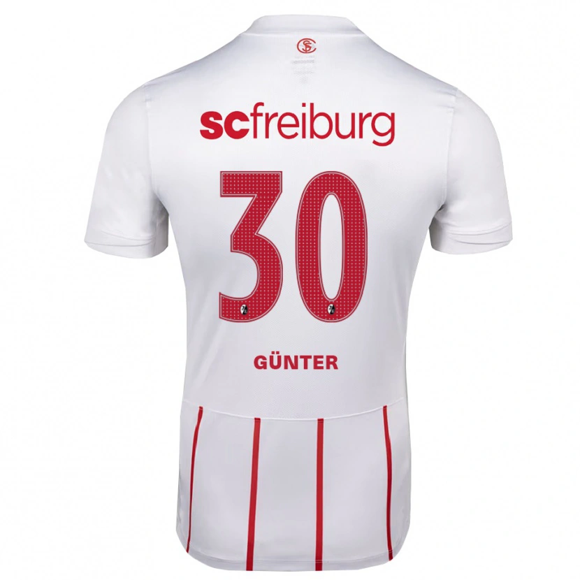 Danxen Niño Camiseta Christian Günter #30 Blanco Rojo Amarillo 2ª Equipación 2026/27 La Camisa México